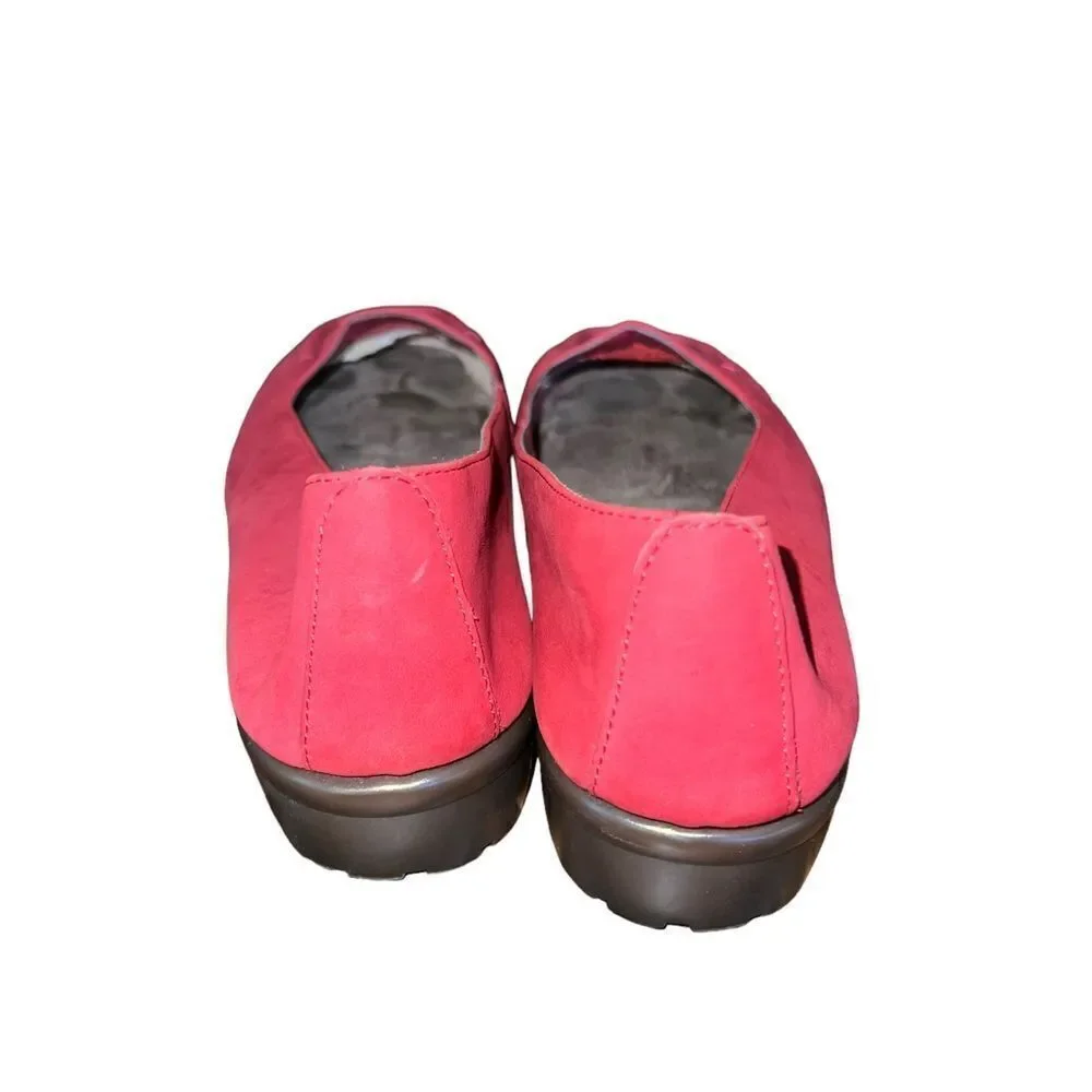 Aerosoles red suede minimalist‎ comfort office flats women’s size 9